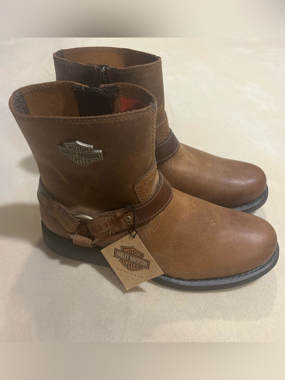 Harley-Davidson Brown Kids Motorcycle Boots